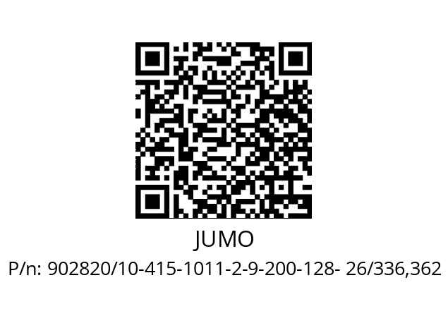   JUMO 902820/10-415-1011-2-9-200-128- 26/336,362