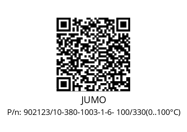   JUMO 902123/10-380-1003-1-6- 100/330(0..100°C)