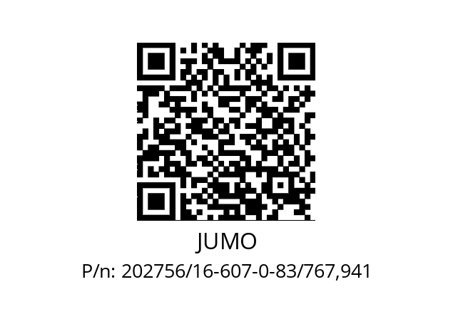   JUMO 202756/16-607-0-83/767,941