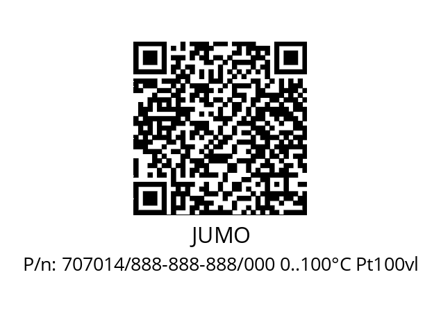   JUMO 707014/888-888-888/000 0..100°C Pt100vl