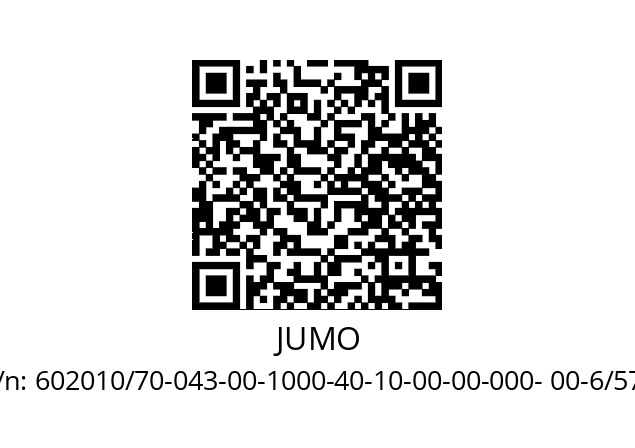   JUMO 602010/70-043-00-1000-40-10-00-00-000- 00-6/574