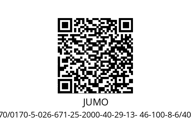   JUMO 603070/0170-5-026-671-25-2000-40-29-13- 46-100-8-6/402,707,707,