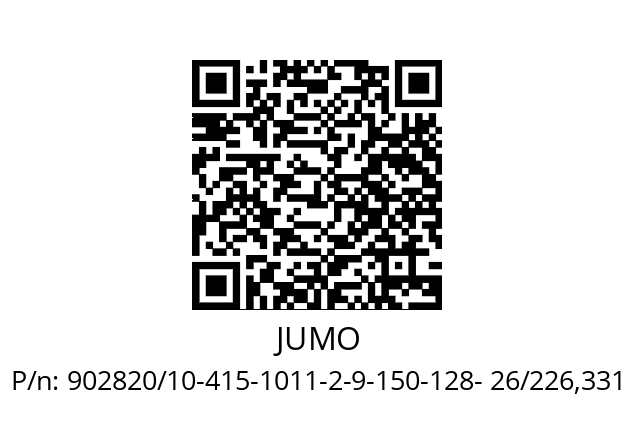   JUMO 902820/10-415-1011-2-9-150-128- 26/226,331