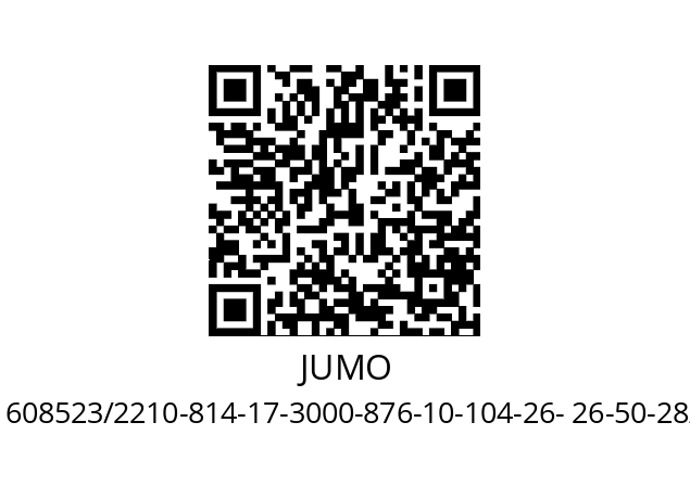   JUMO 608523/2210-814-17-3000-876-10-104-26- 26-50-28/434