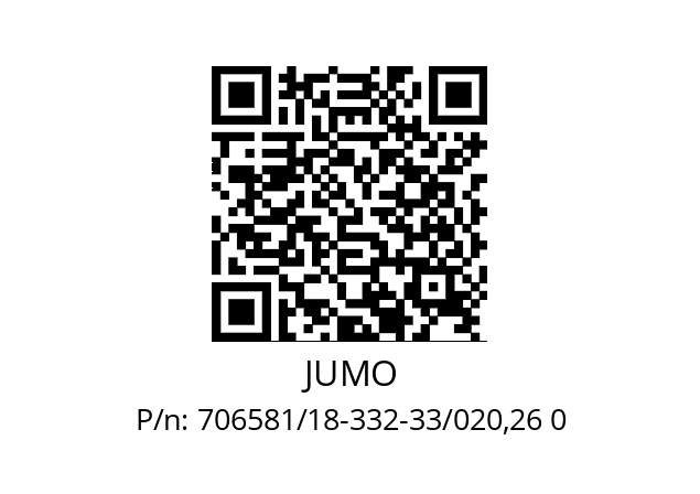   JUMO 706581/18-332-33/020,26 0