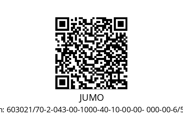   JUMO 603021/70-2-043-00-1000-40-10-00-00- 000-00-6/574