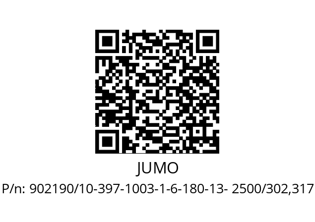   JUMO 902190/10-397-1003-1-6-180-13- 2500/302,317