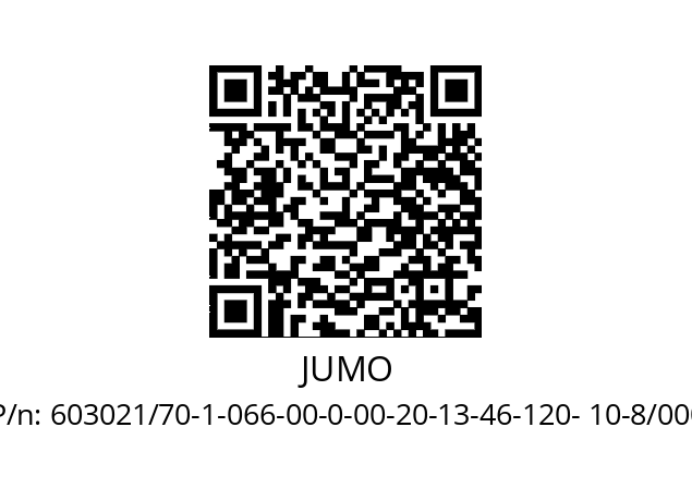   JUMO 603021/70-1-066-00-0-00-20-13-46-120- 10-8/000