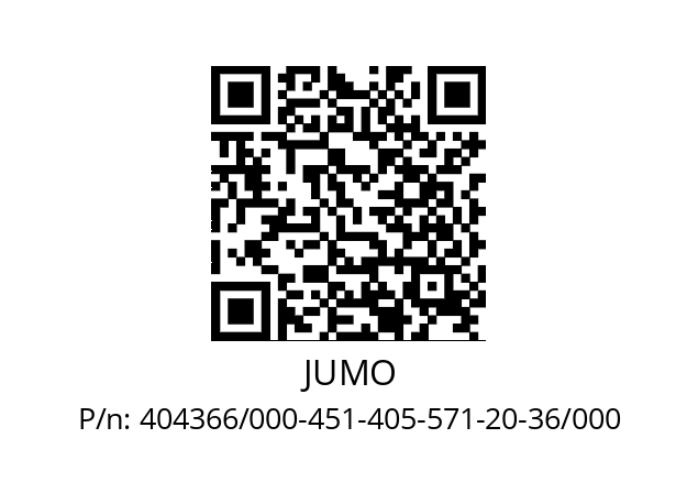   JUMO 404366/000-451-405-571-20-36/000