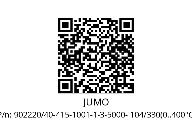   JUMO 902220/40-415-1001-1-3-5000- 104/330(0..400°C)