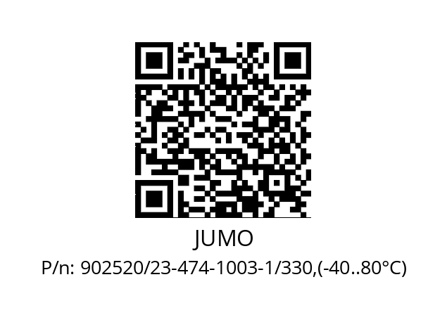   JUMO 902520/23-474-1003-1/330,(-40..80°C)