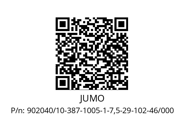   JUMO 902040/10-387-1005-1-7,5-29-102-46/000