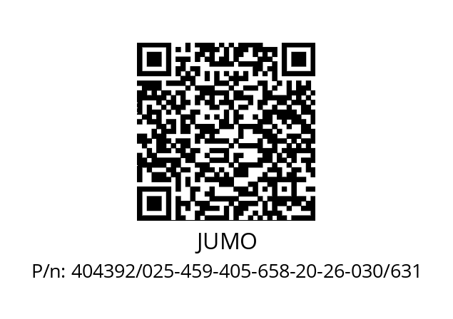   JUMO 404392/025-459-405-658-20-26-030/631