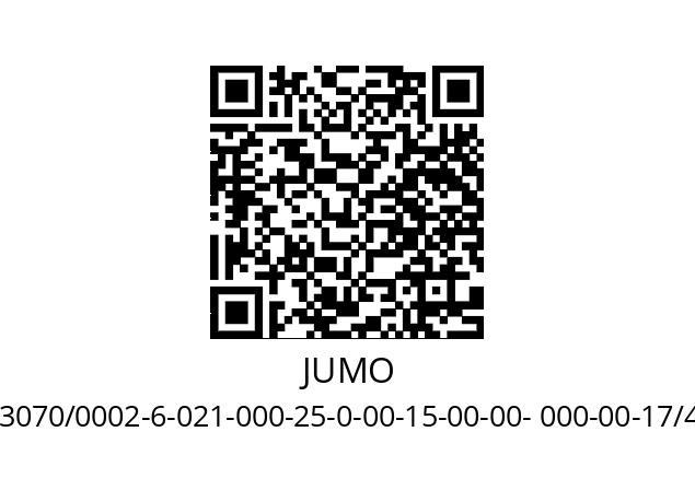   JUMO 603070/0002-6-021-000-25-0-00-15-00-00- 000-00-17/402/972