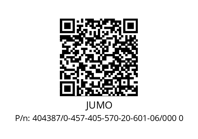   JUMO 404387/0-457-405-570-20-601-06/000 0