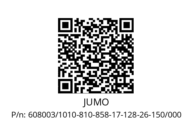   JUMO 608003/1010-810-858-17-128-26-150/000