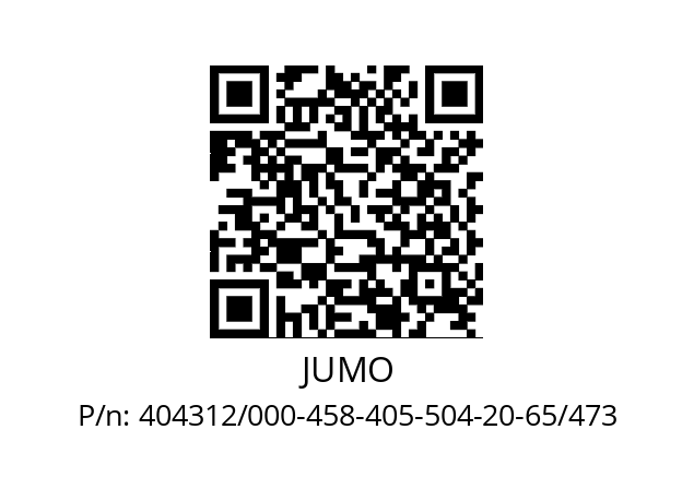   JUMO 404312/000-458-405-504-20-65/473