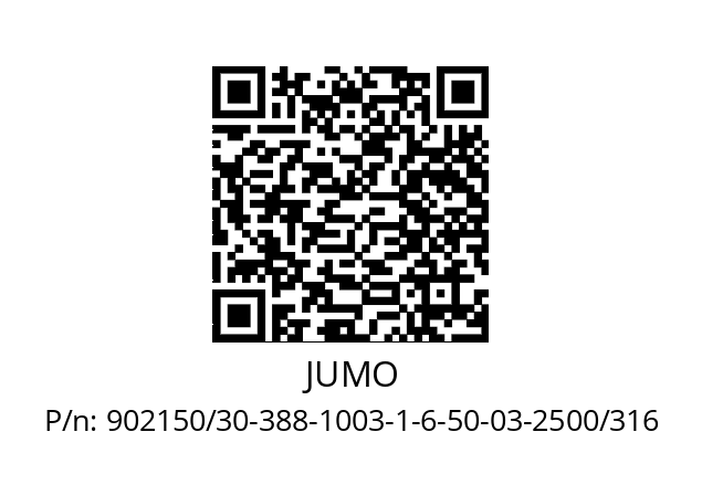   JUMO 902150/30-388-1003-1-6-50-03-2500/316