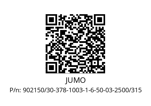   JUMO 902150/30-378-1003-1-6-50-03-2500/315