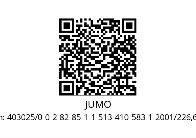   JUMO 403025/0-0-2-82-85-1-1-513-410-583-1-2001/226,681