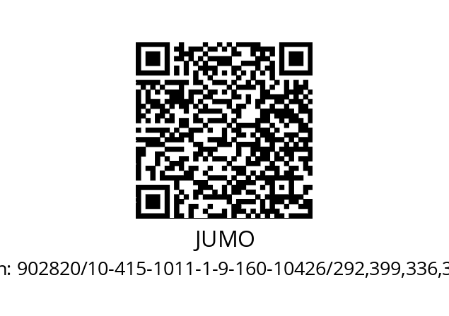   JUMO 902820/10-415-1011-1-9-160-10426/292,399,336,362