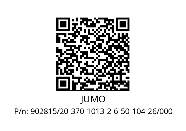   JUMO 902815/20-370-1013-2-6-50-104-26/000