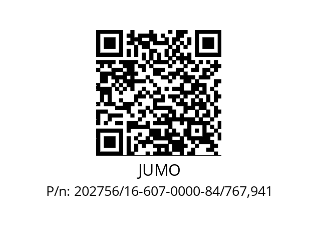   JUMO 202756/16-607-0000-84/767,941