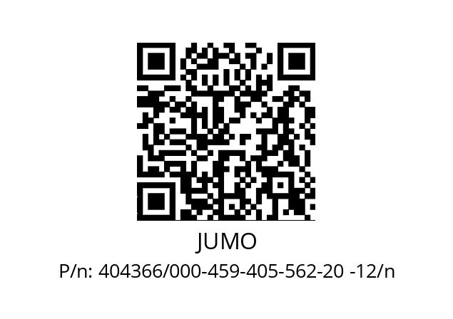   JUMO 404366/000-459-405-562-20 -12/n