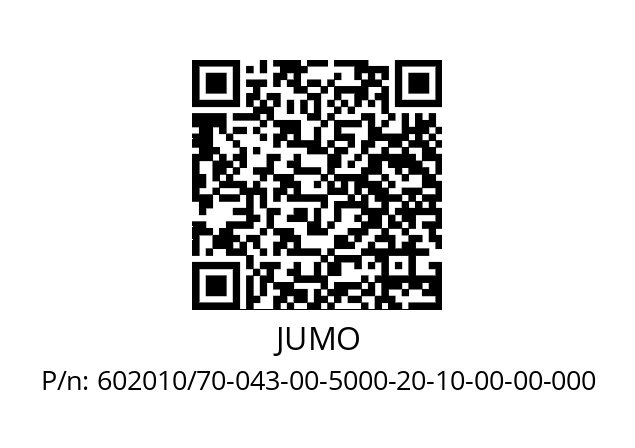   JUMO 602010/70-043-00-5000-20-10-00-00-000