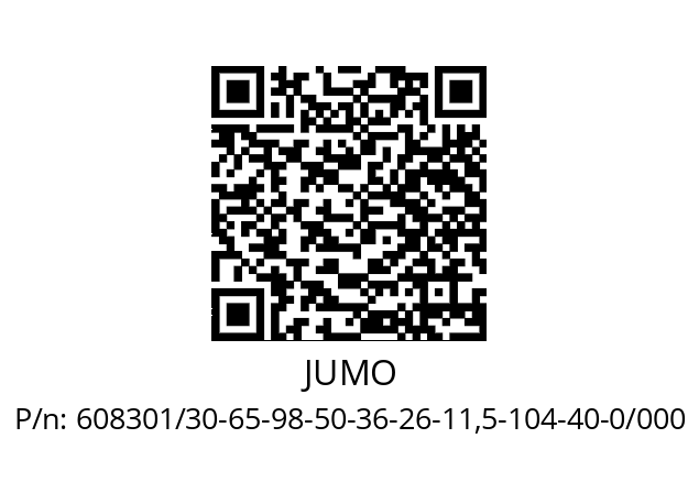   JUMO 608301/30-65-98-50-36-26-11,5-104-40-0/000