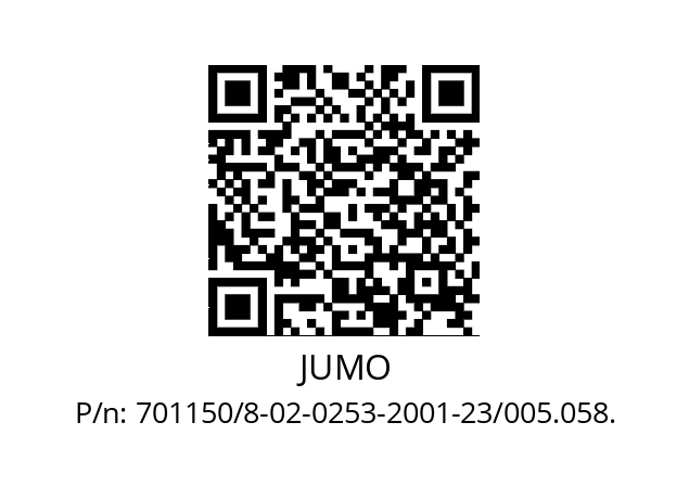   JUMO 701150/8-02-0253-2001-23/005.058.