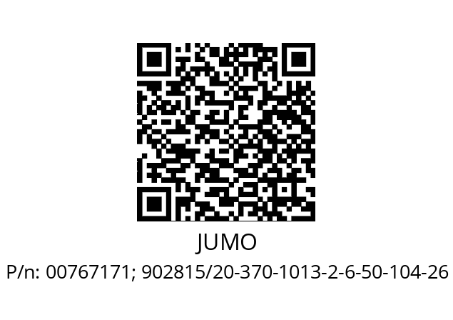   JUMO 00767171; 902815/20-370-1013-2-6-50-104-26