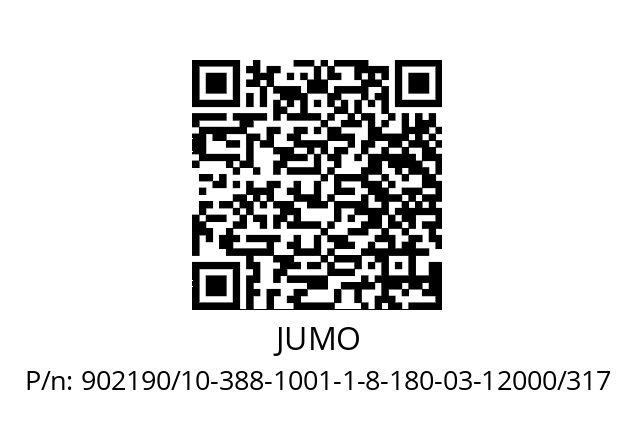   JUMO 902190/10-388-1001-1-8-180-03-12000/317