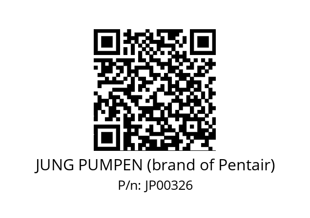   JUNG PUMPEN (brand of Pentair) JP00326