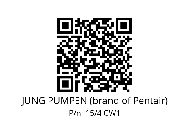   JUNG PUMPEN (brand of Pentair) 15/4 CW1