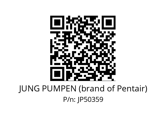   JUNG PUMPEN (brand of Pentair) JP50359