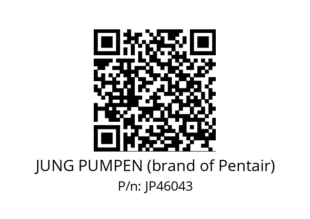   JUNG PUMPEN (brand of Pentair) JP46043