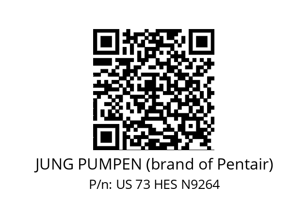   JUNG PUMPEN (brand of Pentair) US 73 HES N9264