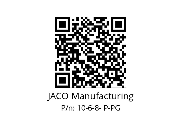   JACO Manufacturing 10-6-8- P-PG