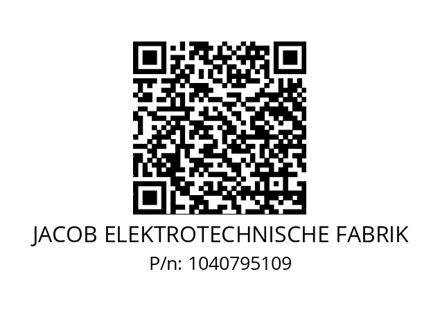   JACOB ELEKTROTECHNISCHE FABRIK 1040795109