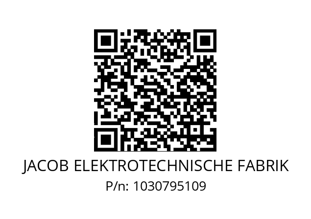   JACOB ELEKTROTECHNISCHE FABRIK 1030795109