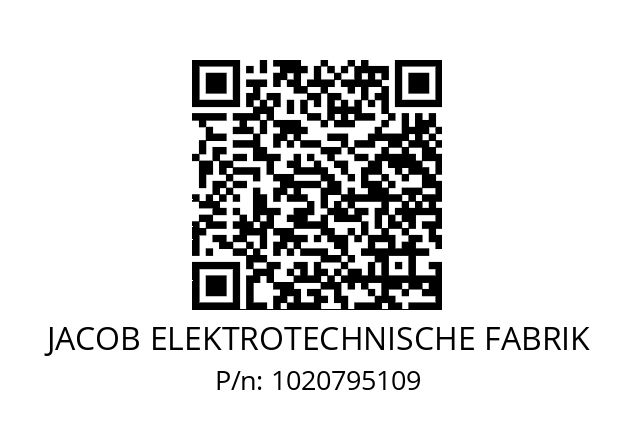   JACOB ELEKTROTECHNISCHE FABRIK 1020795109