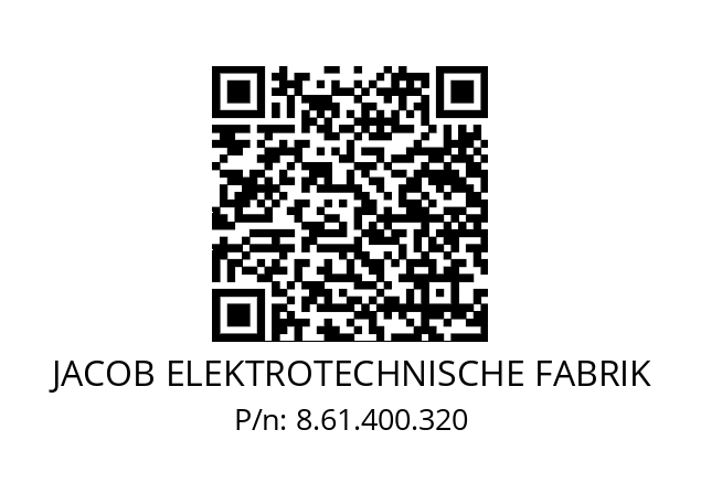   JACOB ELEKTROTECHNISCHE FABRIK 8.61.400.320