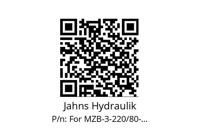   Jahns Hydraulik For MZB-3-220/80-...