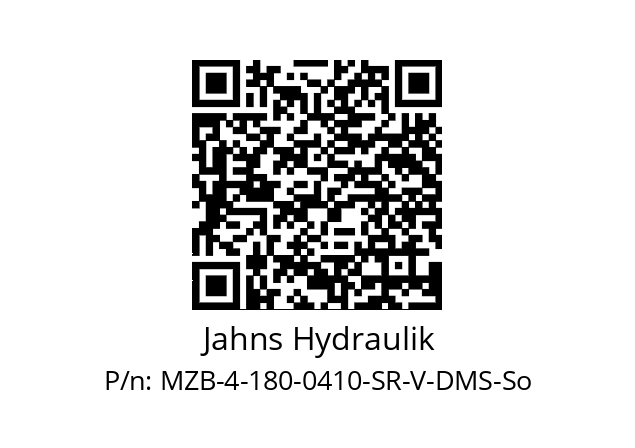   Jahns Hydraulik MZB-4-180-0410-SR-V-DMS-So