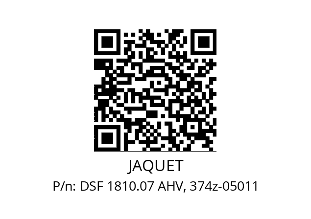   JAQUET DSF 1810.07 AHV, 374z-05011