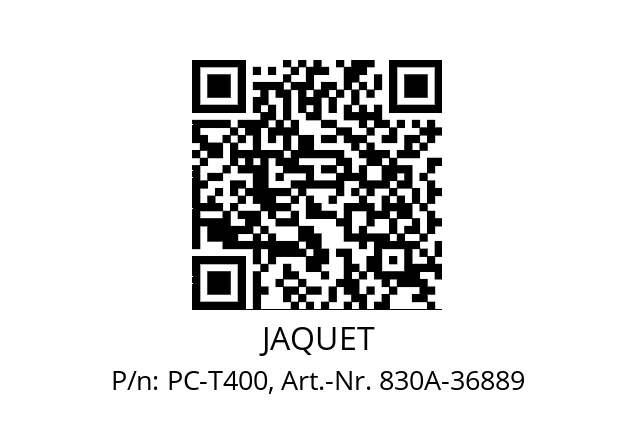   JAQUET PC-T400, Art.-Nr. 830A-36889