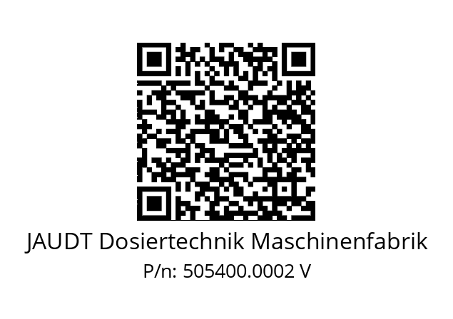   JAUDT Dosiertechnik Maschinenfabrik 505400.0002 V