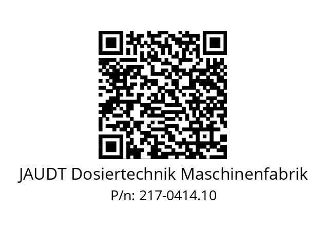   JAUDT Dosiertechnik Maschinenfabrik 217-0414.10