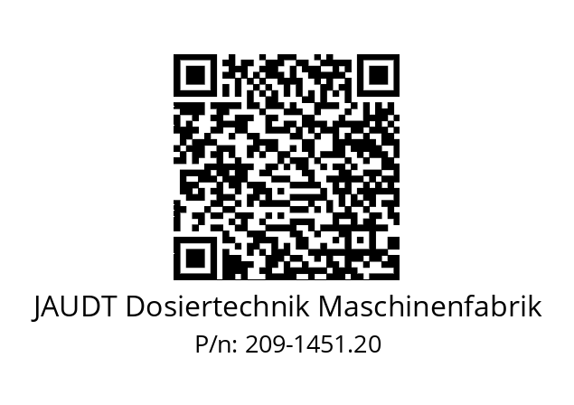   JAUDT Dosiertechnik Maschinenfabrik 209-1451.20